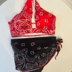 Bandanna bikini size large halter back